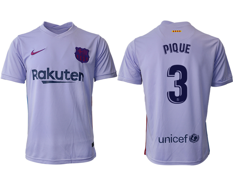 Cheap Men 2021-2022 Club Barcelona away aaa version purple 3 Soccer Jersey
